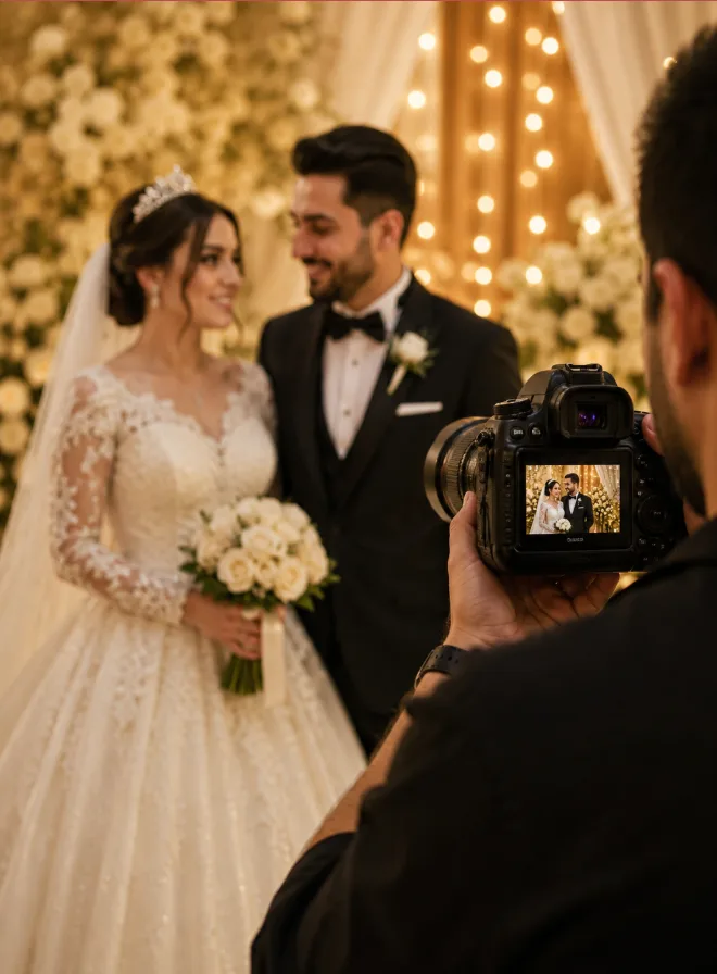 باقة تصوير زفاف ميني – 4 ساعات