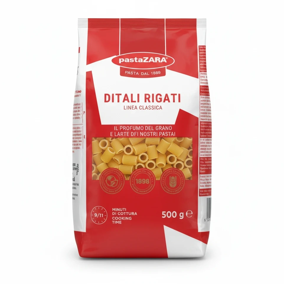 pastaZARA Ditali Rigati Pasta