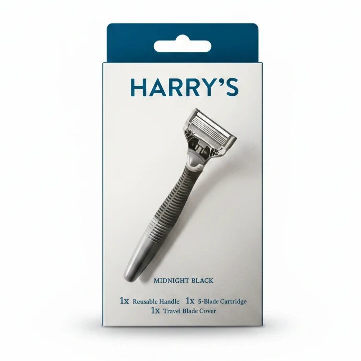 Harry's Midnight Black Razor Set