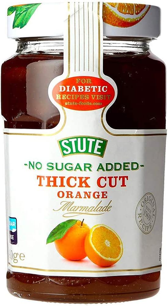 Stute Thick Cut Orange Jam- No Sugar Added, Diabetic Friendly