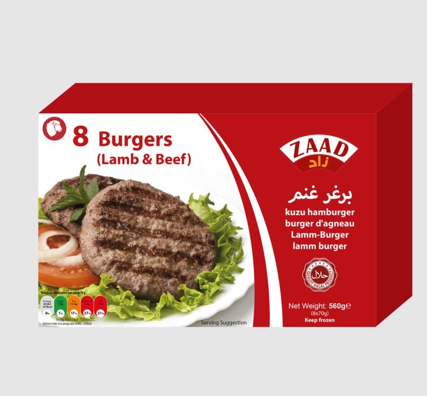 Zaad Beef Burger 8pcs