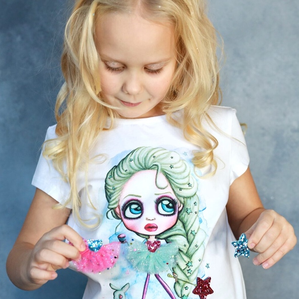 Elsa Short Sleeves | Interactive T-Shirt with Changeable Accessories