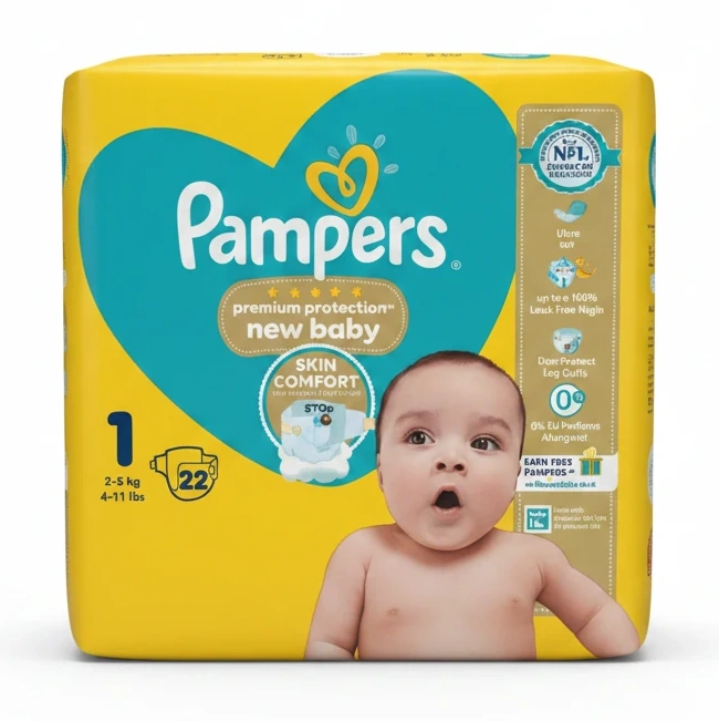 Pampers Premium Protection New Baby Diapers Size 1