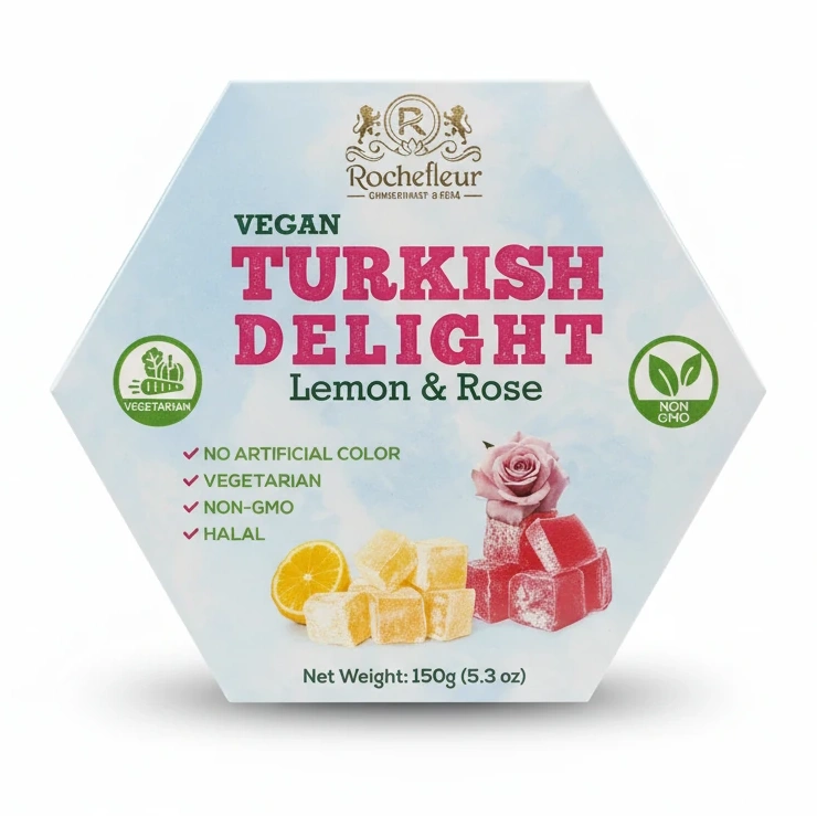 Rochefleur Vegan Turkish Delight Lemon & Rose