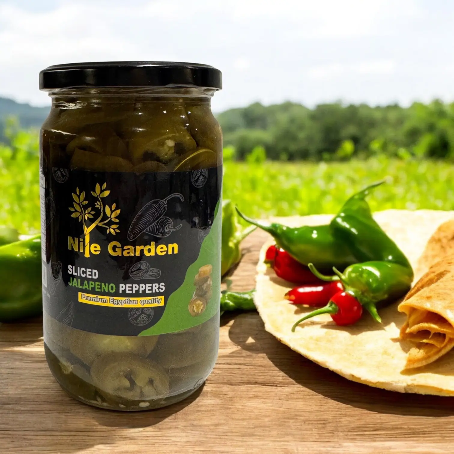 Nile Garden Sliced Green Jalapeños | 12 Jars