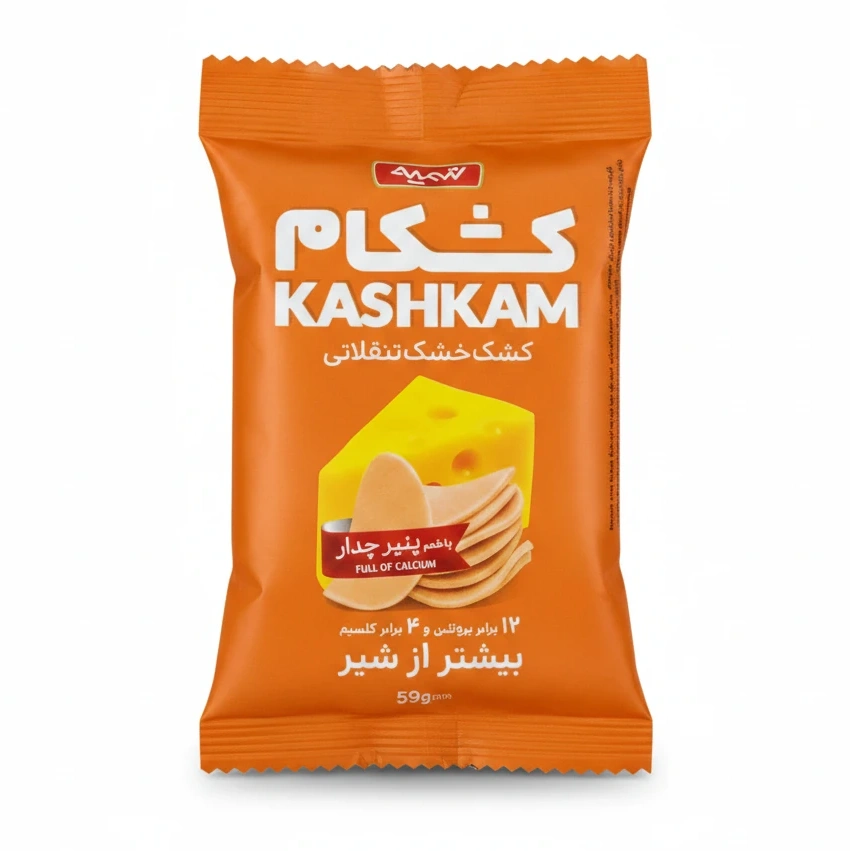 Kashkam Dried Curd Snack Cheddar Flavour