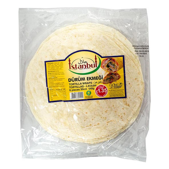 Istanbul Tortilla Wraps  6 Pack