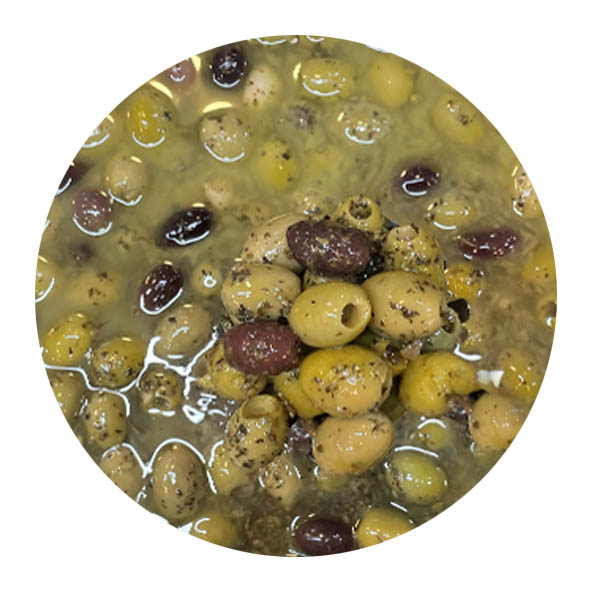 Mix Olives Marinated with Mint