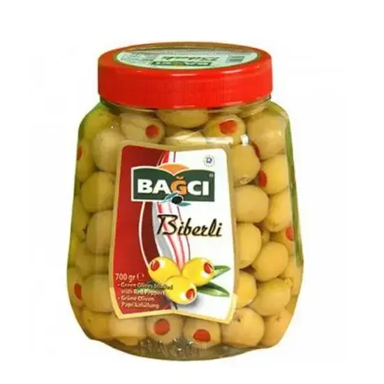Bagci Green Olives Stuffed With Red Pepper