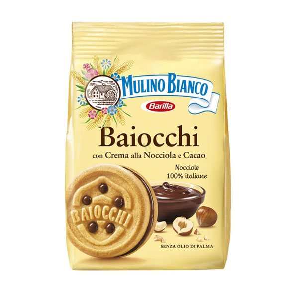 Mulino Bianco Baiocchi Filled With Cocoa Hazelnuts