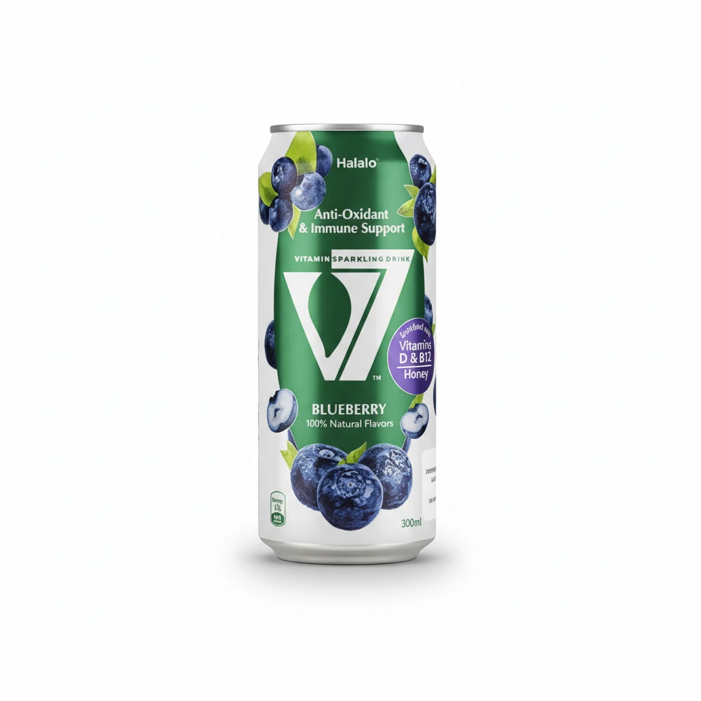 V7 Blueberry Vitamin Sparkling Drink