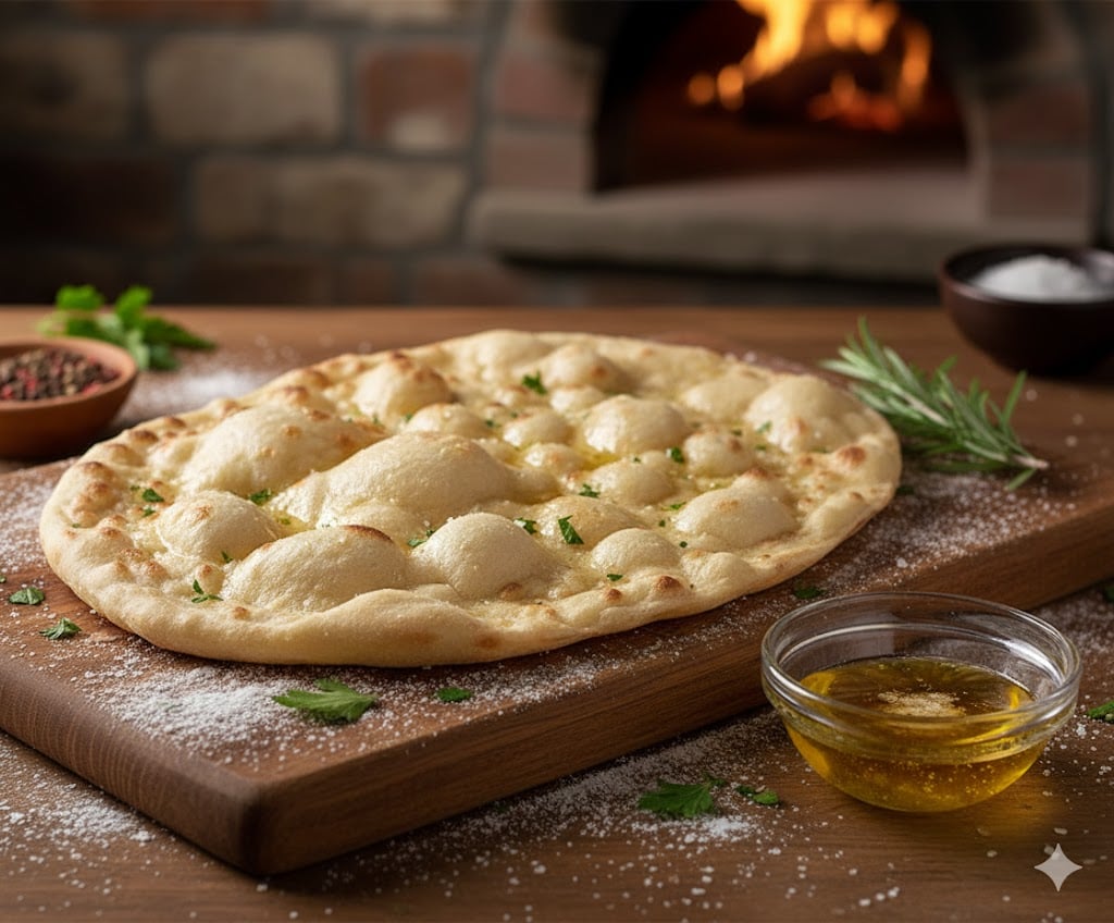 Freshly baked Tafton Persian Bread