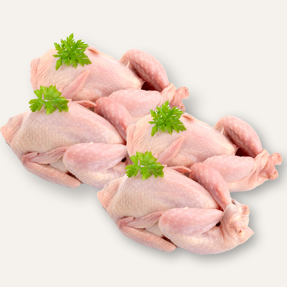 Halal Quail "Tray of 4" | Frozen