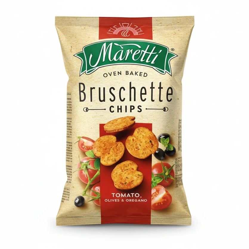 Maretti Bruschette Chips Tomato, Olives & Oregano