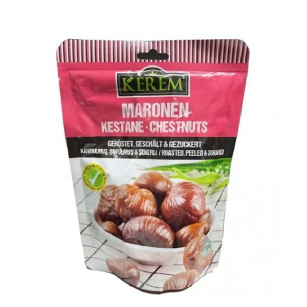 Kerem Maronen Kestane Chestnuts Roasted Peeled & Sugared