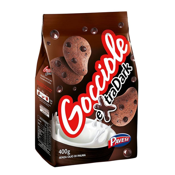 Pavesi Gocciole Extra Dark Chocolate Biscuit