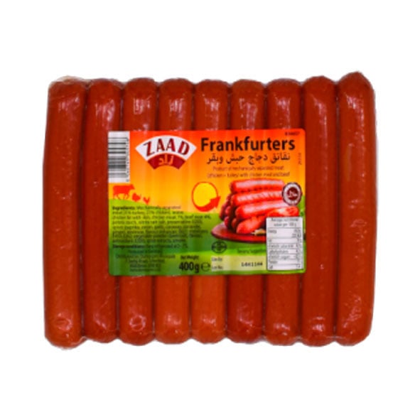 Zaad Frankfurters Separated Chicken, Turkey & Beef