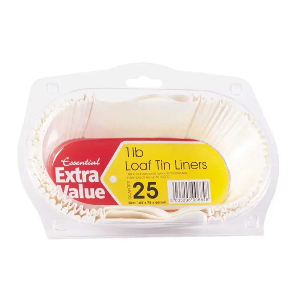 Essential Extra Value 1Lb Loaf Tin Liners
