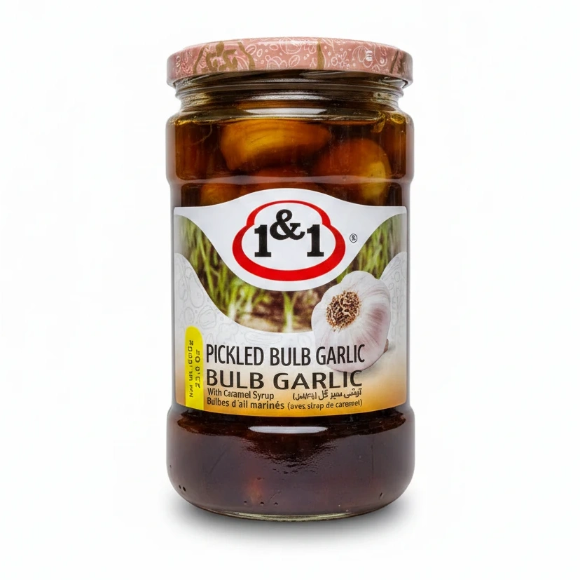 1&1 Pickled Bulb Garlic with Caramel Syrup