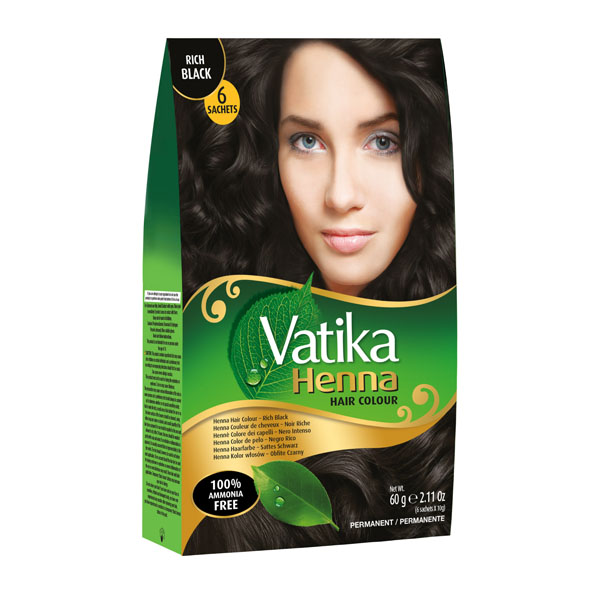 Vatika Henna Hair Color Powder Rich Black