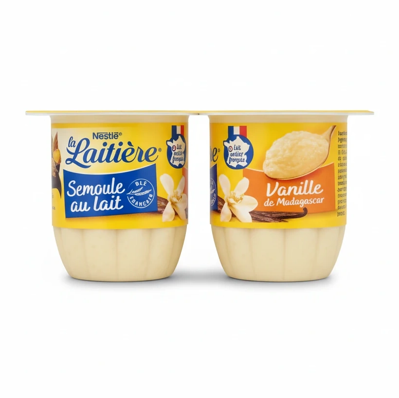 Nestlé La Laitière Vanilla Semolina Pudding X4
