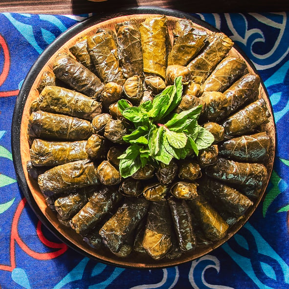 Stuffed Vine Leaves Ready for Cooking | محشي ورق عنب جاهز على التسوية