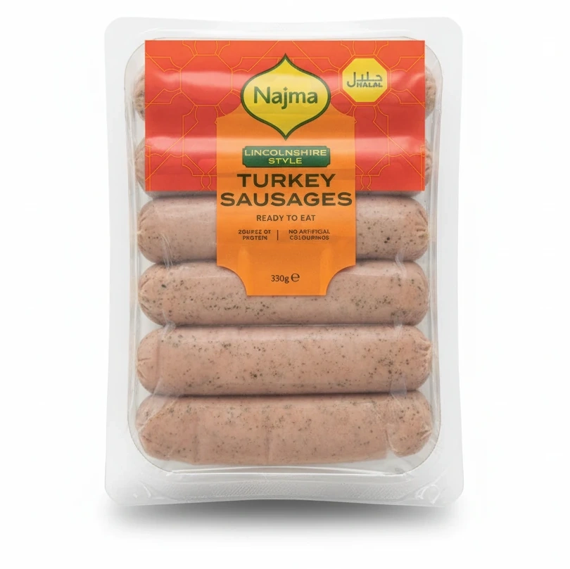 Najma Lincolnshire Style Turkey Sausages