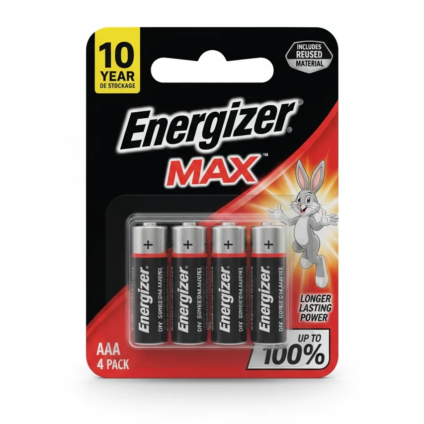Energizer Max AAA Batteries 4 Pack