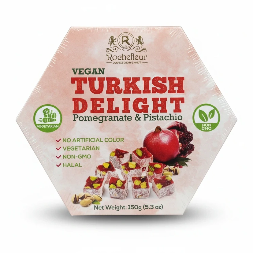 Rochefleur Vegan Turkish Delight Pomegranate & Pistachio
