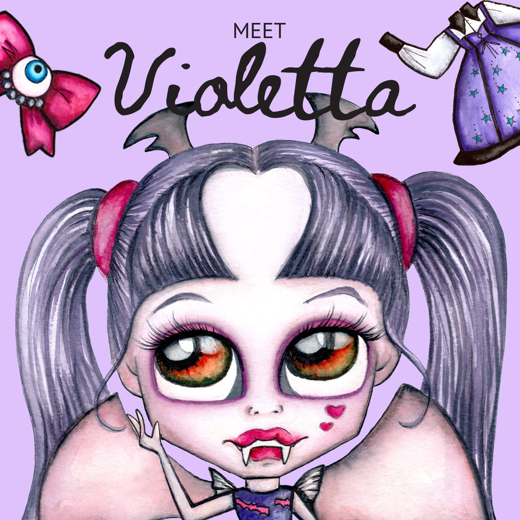 VIOLETTA Magnetic Paper Doll Set