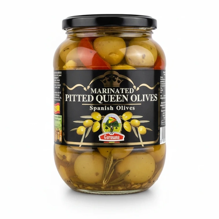 Garusana Marinated Pitted Queen Olives