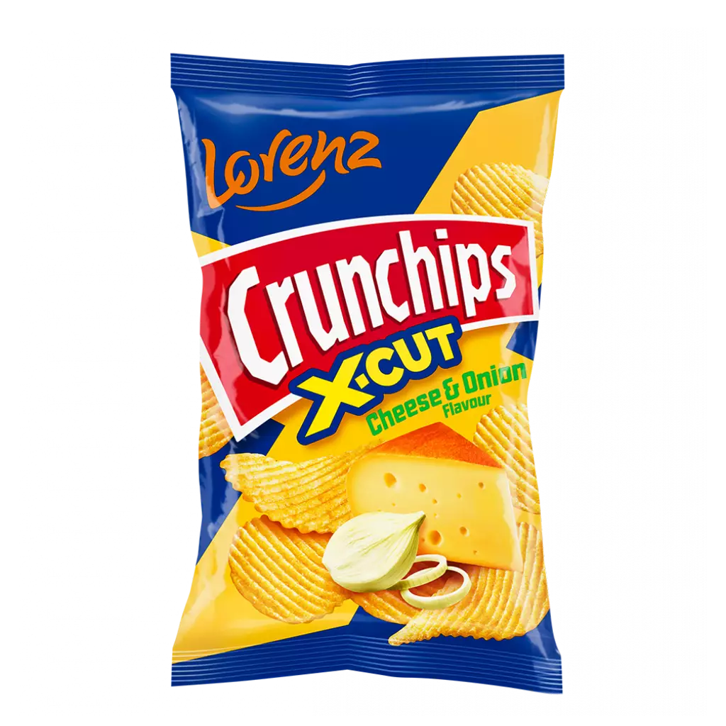 Lorenz Crunchips X-Cut Cheese & Onion