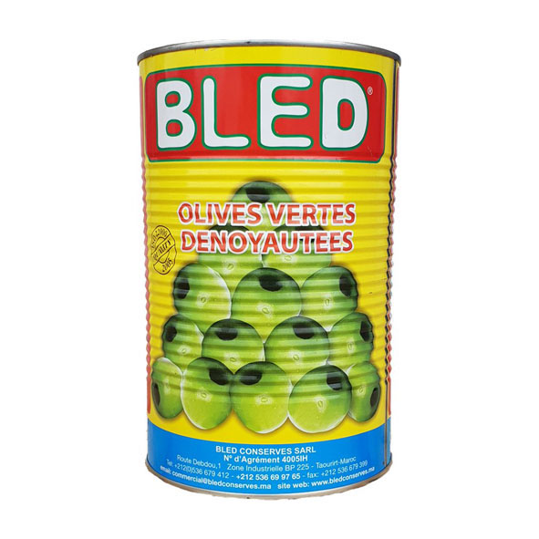Bled Green Olives Without Seeds